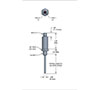 810 Series Compact Temperature Transmitter, L/H ºF Temperature Range, 4-20 mA Output, 1/4 NPT Process Connection, M12 x 1 (4-Pin), 14.0 in Stem, 6 mm Diameter